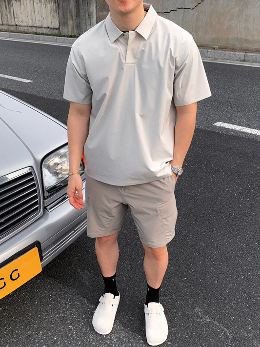 deconstructing white polo shirt