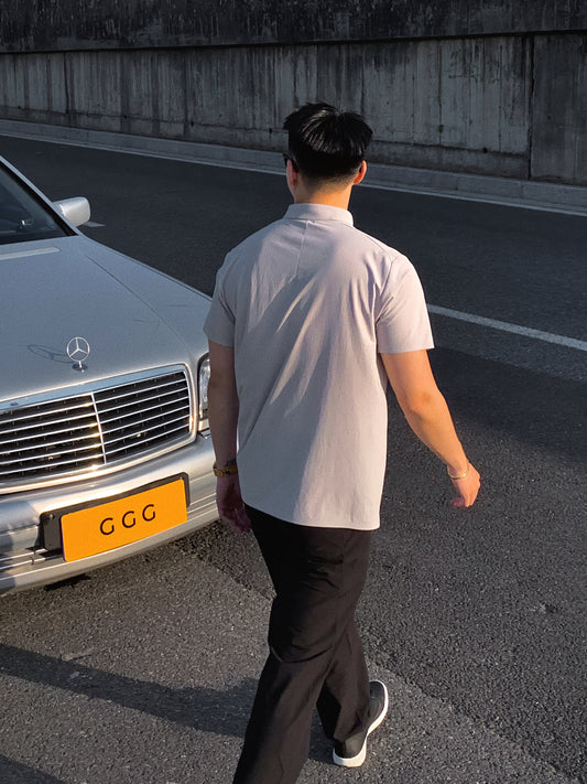 gggcomplex business casual polo shirts men's  back