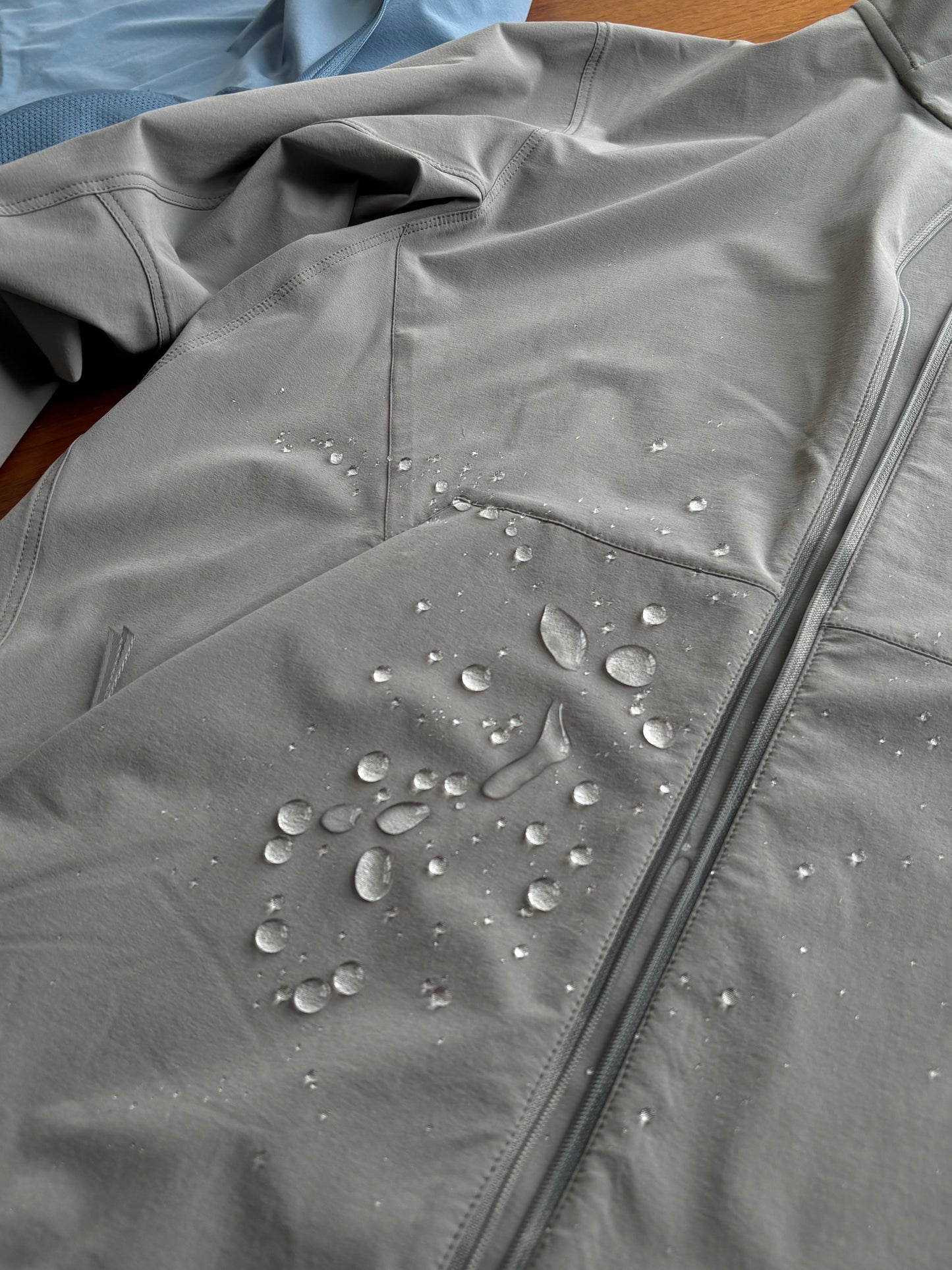 acrop jacket offers water resistance
