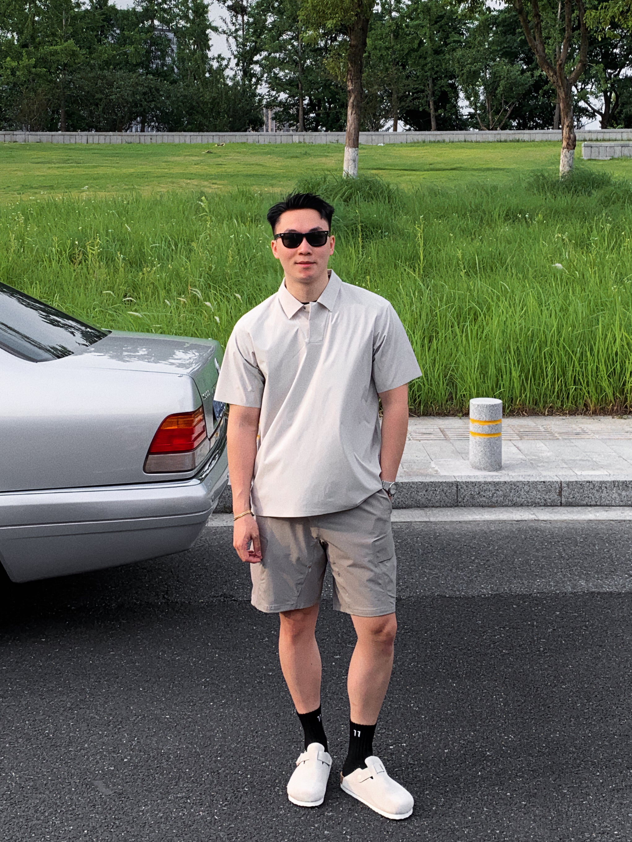 deconstructing polo shirt with seam taping 