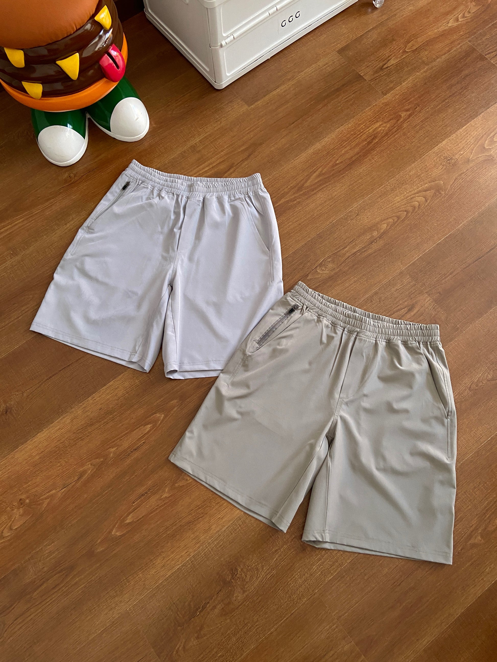 gggcomplex pb shorts with light grey and brown
