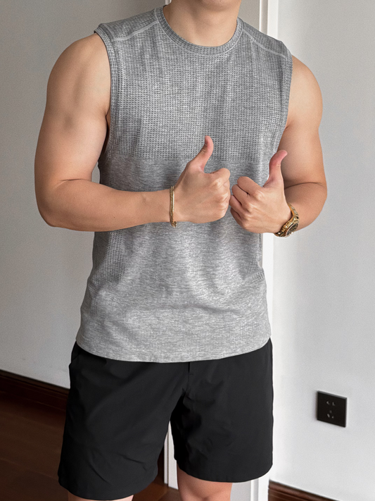 grey MVT sleeveless shirt 