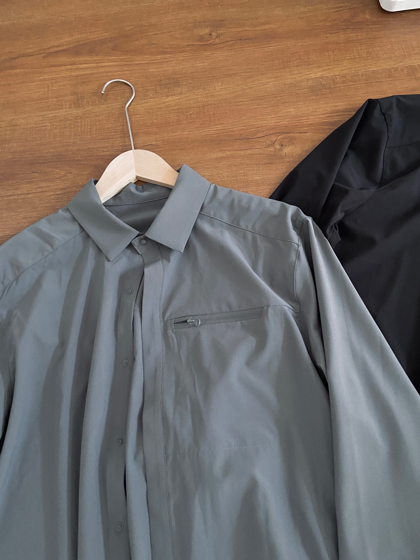 skyline long sleeve shirts with grey green 